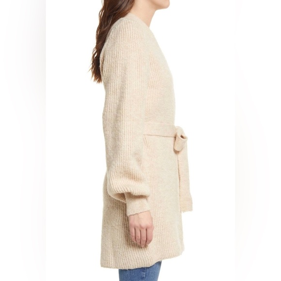 Topshop- NWT -Belted Soft-Knitted Long Cardigan Sweater- Large - Picture 3 of 6